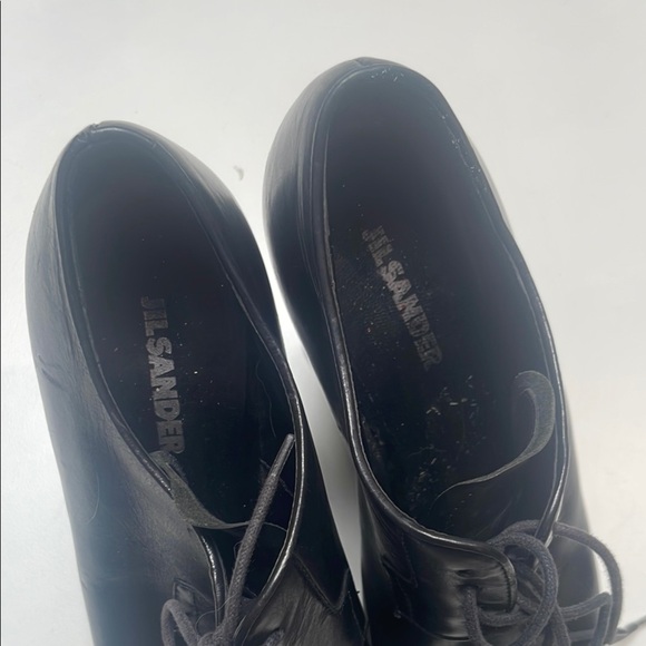 Jil Sander Black Wedge Shoes Sleek Design - Picture 7 of 8